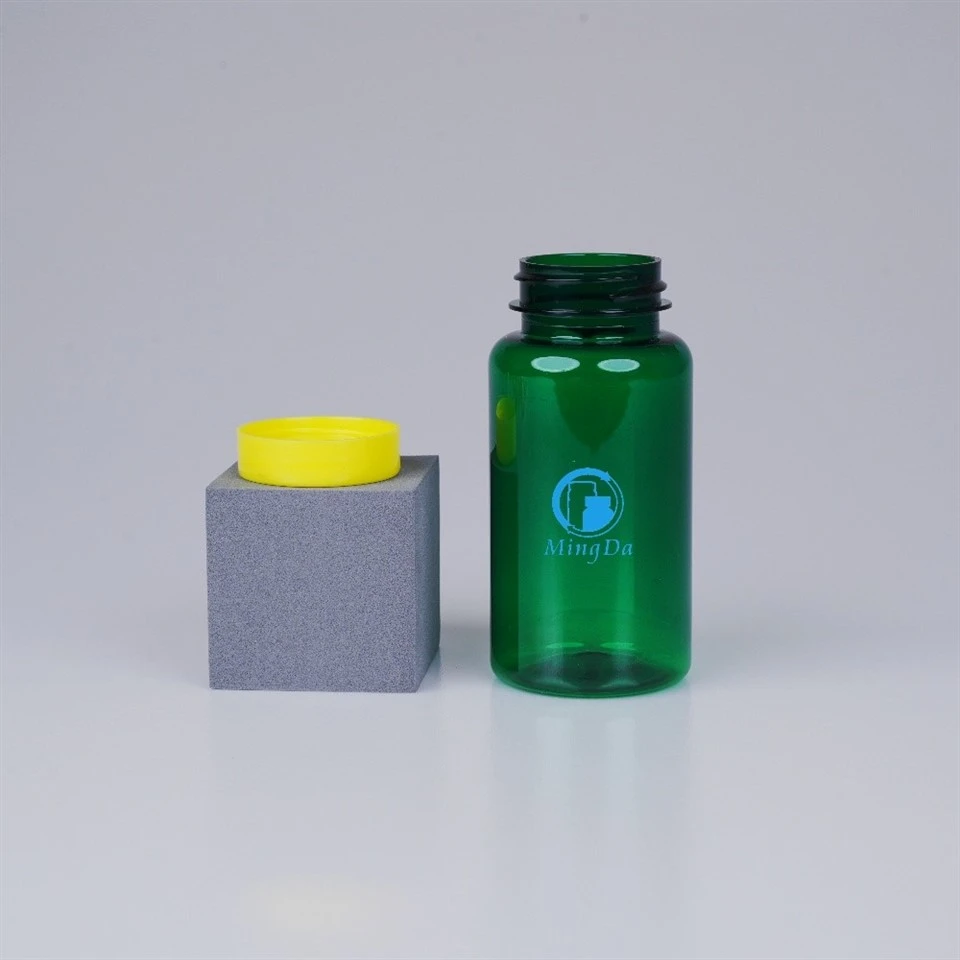 green vitamin bottle for nutraceutical products